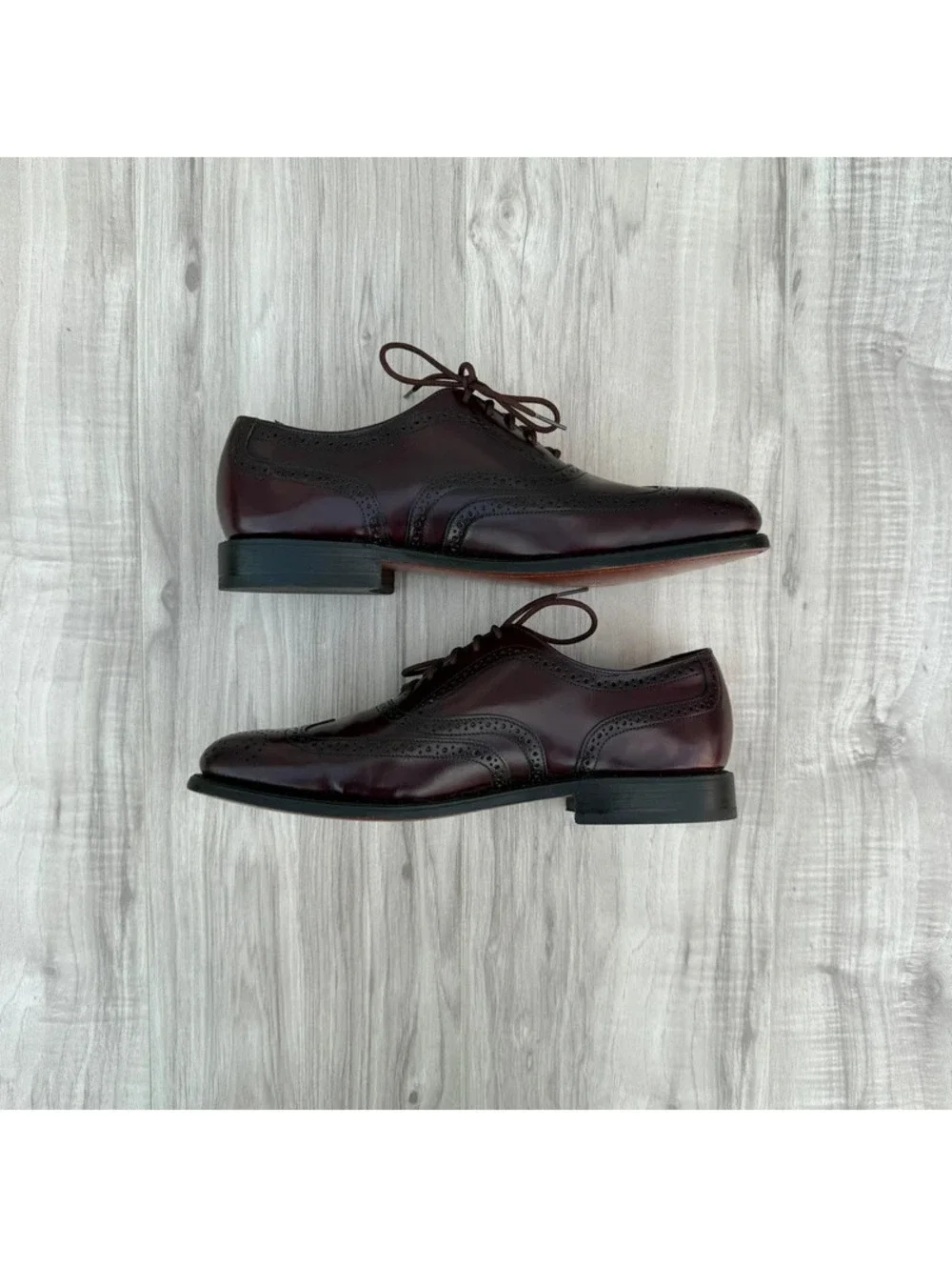 Bostonian Burgundy Leather Wingtip Oxfords